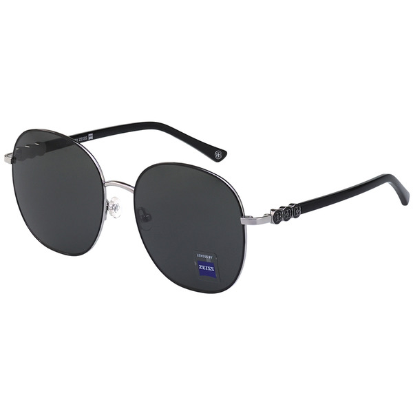 JC WU 墨鏡 太陽眼鏡(黑配銀色)JC6008-1