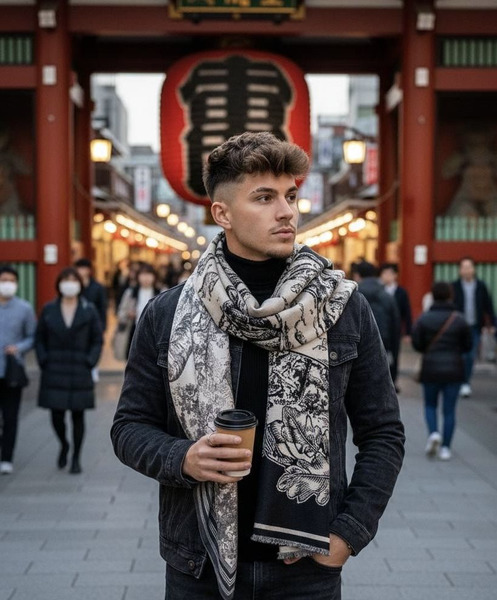 NO.2 日本風-羊絨毛披肩