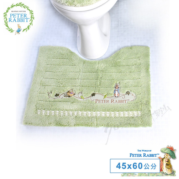 【科羅沙】比得兔藤葉B 馬桶U型踏墊 45*60公分 兩色