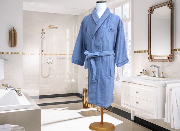 【科羅沙】Croissant 吸水速乾棉浴袍 M號(藍色)