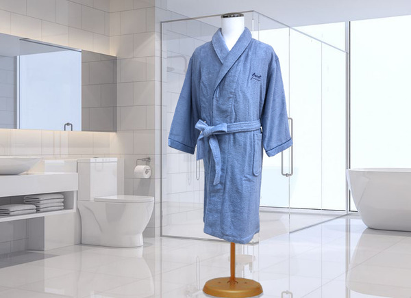 【科羅沙】Croissant 吸水速乾棉浴袍 S號(藍色)