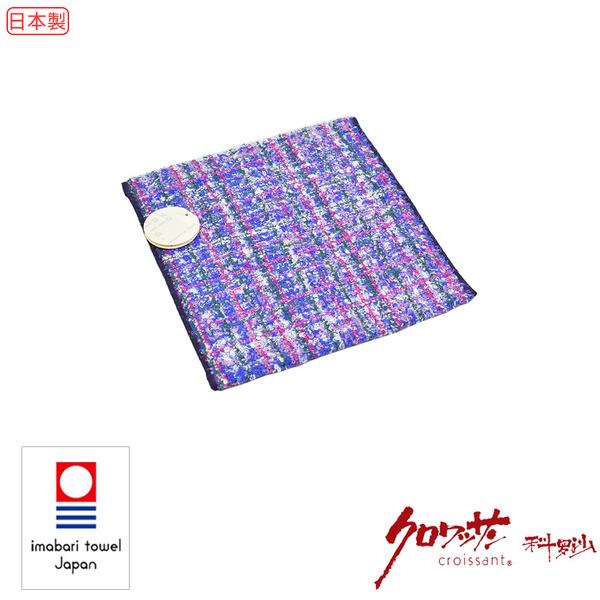 日本今治無撚小香織手帕 24x24公分 紫色