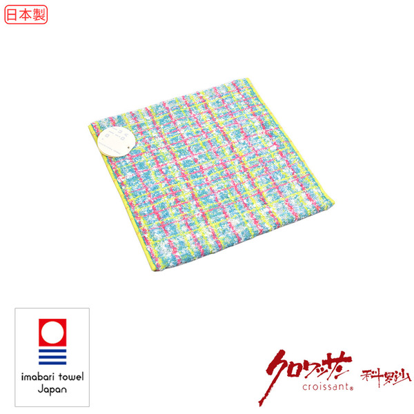 日本今治無撚小香織手帕 24x24公分 綠色