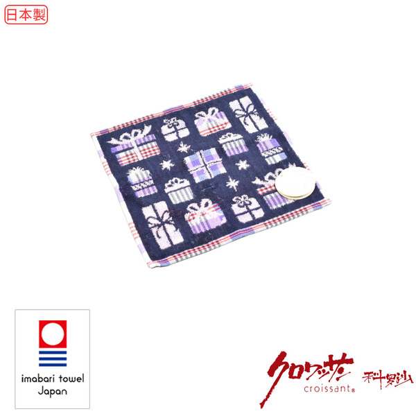 日本今治無撚禮物手帕 24x24公分 深藍