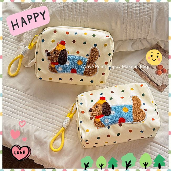 FB6108 萌趣波點狗狗大容量收納化妝包