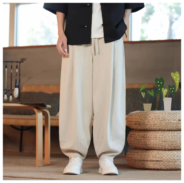 FB-6141 春夏款男士棉綢燈籠褲