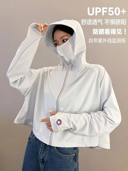 FB-6132 清新夏季薄款冰絲防曬連帽外套