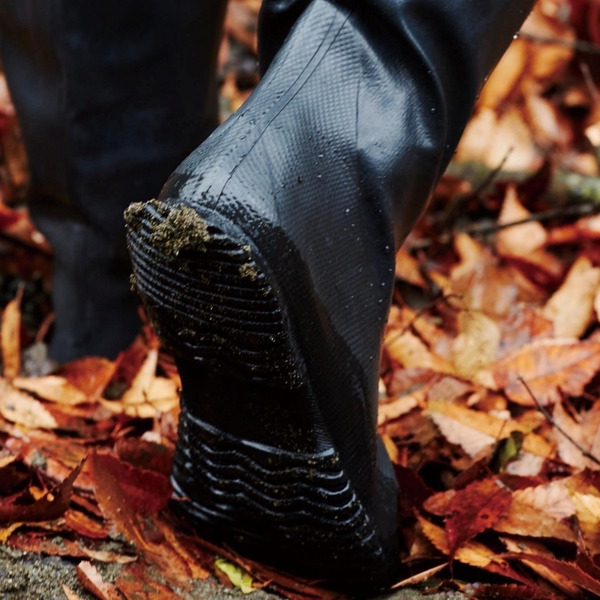 pokeboo 摺疊輕量雨鞋 Tread厚底強化-都會黑