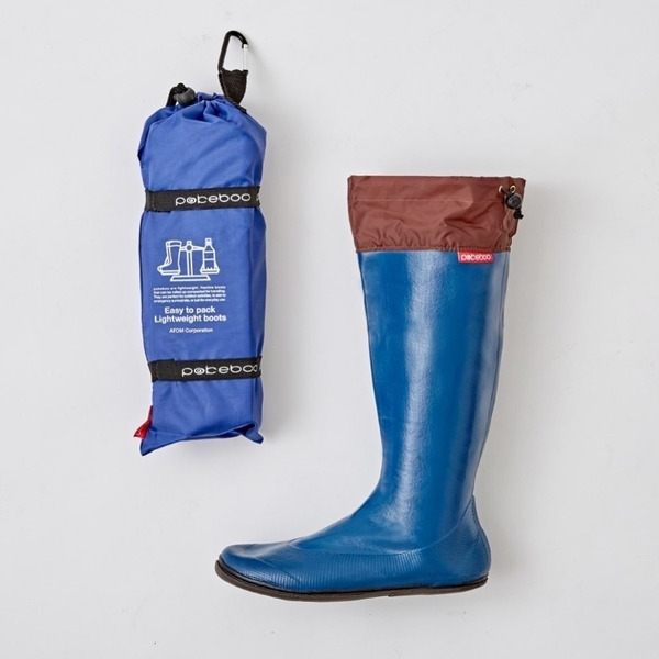 pokeboo 摺疊輕量雨鞋 皇家藍
