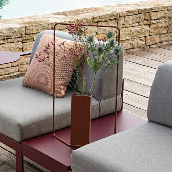 ITAC 矩型花器 赭紅