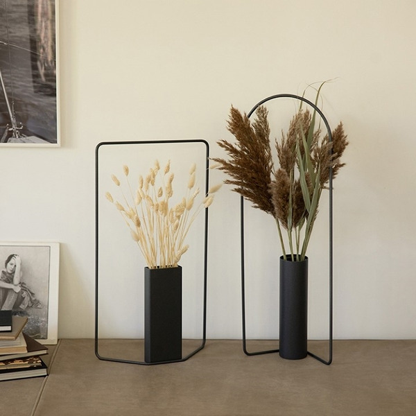 ITAC 圓柱型花器 炭灰