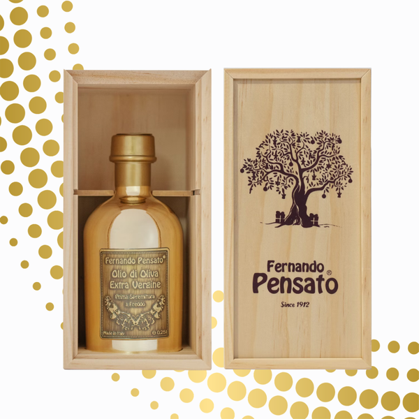 FERNANDO PENSATO 🇮🇹義大利潘薩朵｜摩納哥遊艇俱樂部限定販售 杜拜極緻奢華金瓶款木製禮盒_有機特級初榨橄欖油250ml