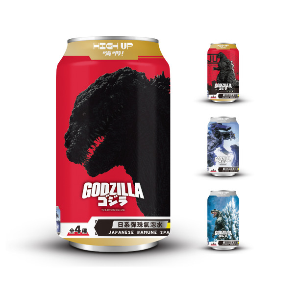 HIGH UP 日系彈珠氣泡水（原味風味）經典哥吉拉【箱購】