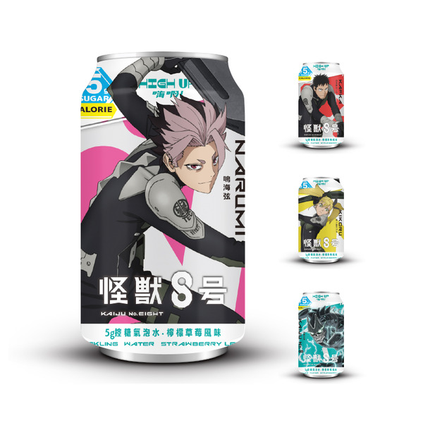 HIGH UP 5g 控糖氣泡水 ( 檸檬草莓風味 ) 怪獸8號-A款【箱購】