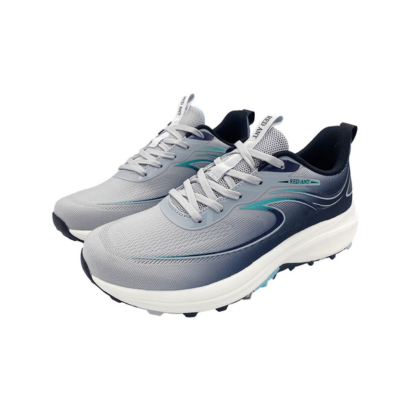 【RED ANT 紅螞蟻】男 凹豆戶外抓地減壓運動鞋(灰) 耐磨/排汗