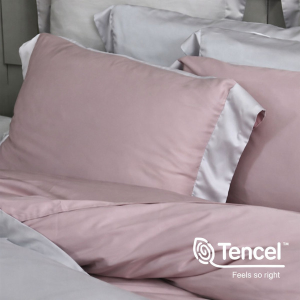 80支天絲防蟎抗菌素色系列-柔霧玫瑰眠