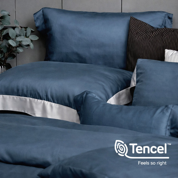 80支天絲防蟎抗菌素色系列-暮藍靜眠