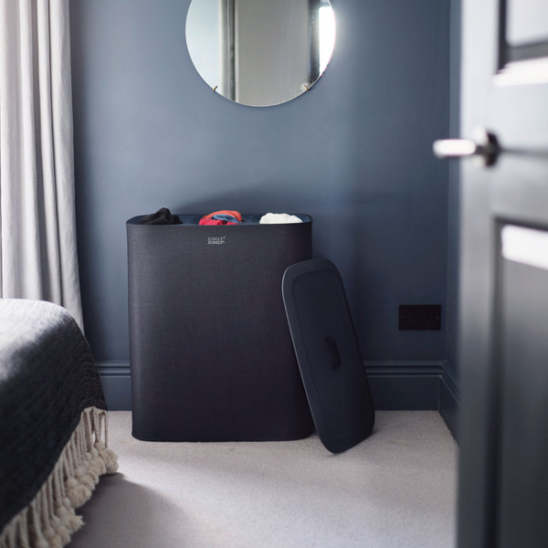 任2件88折｜英國JOSEPH JOSEPH Tota 90L 分類洗衣籃(三格) -黑WUZ屋子