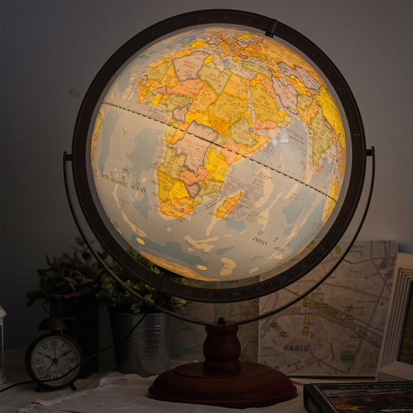 現貨出清45折｜SkyGlobe 17吋超大行政圖雙環立體浮雕地球儀