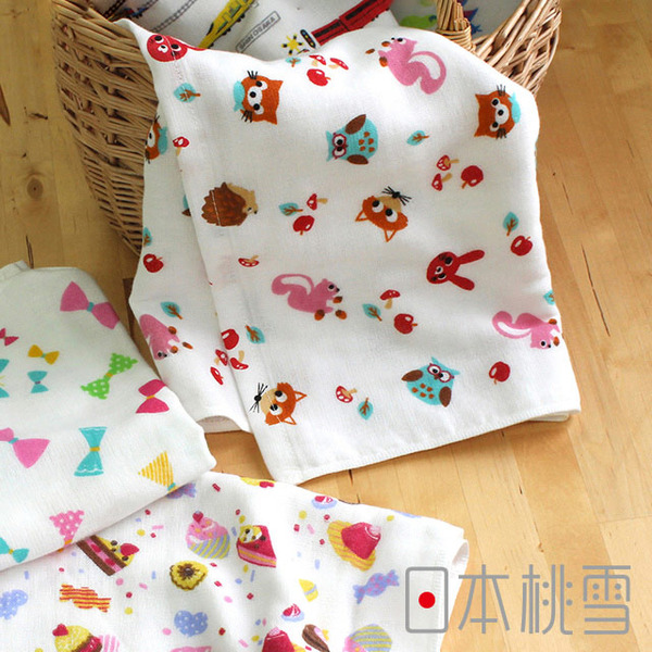 日本桃雪 紗布方巾-共21款