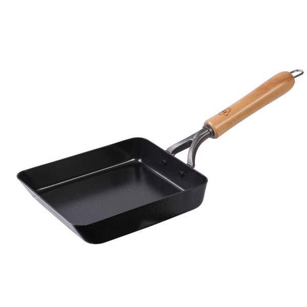 煌 岩紋玉子燒鐵鍋 附木把手(中)-0.9L