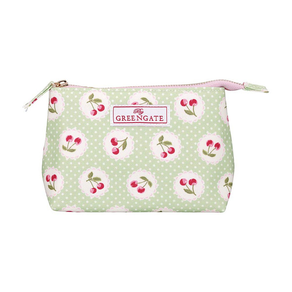 丹麥GreenGate Cherry berry pale green 化妝包 S