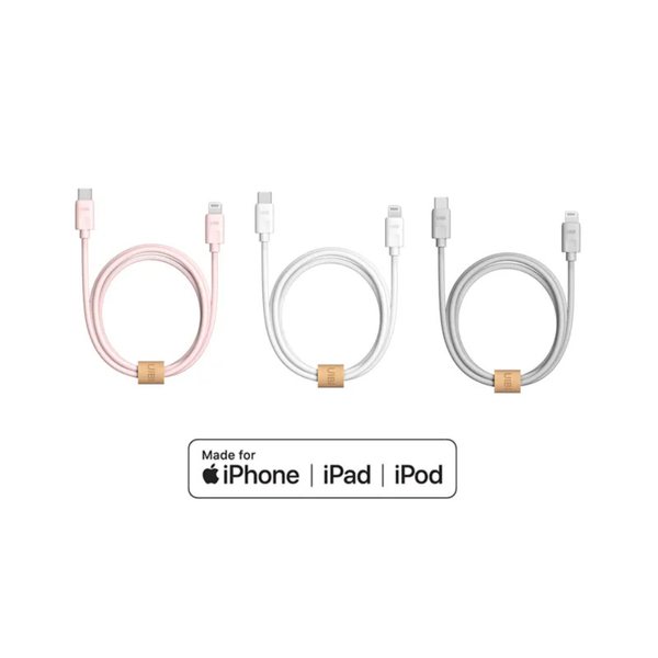 UIBI 1.8M 液態矽膠 蘋果快充數據線(USB-C to Lightning)-共3色