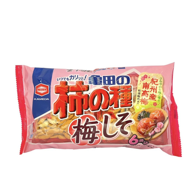 龜田製菓 柿種米果 梅子紫蘇味 6袋入 164g