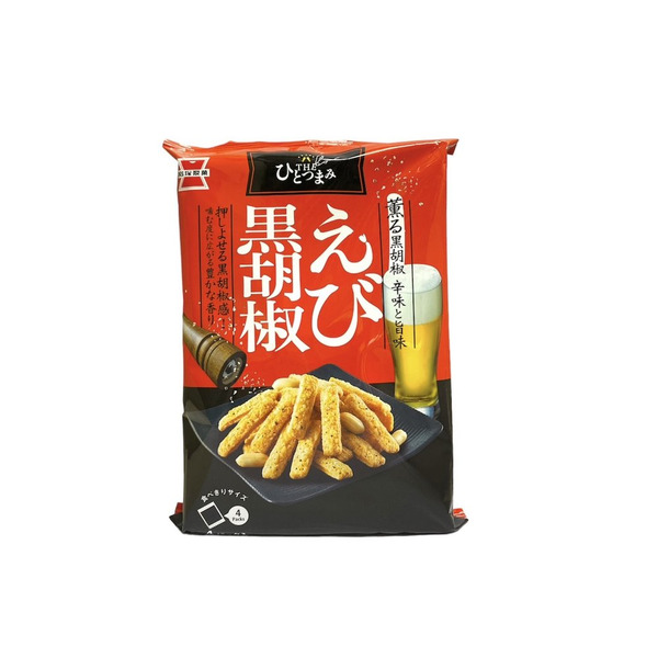 岩塚製菓 大人零食 黑胡椒蝦條 80g