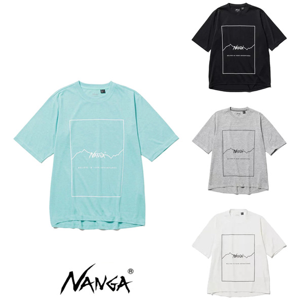 NANGA｜DRY MIX FRAME LOGO T-Shirt