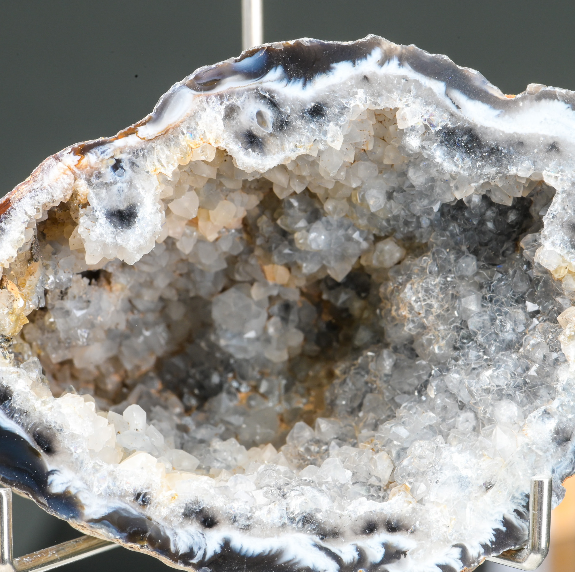 0606169  天然瑪瑙水晶共生月型 0606169 天然瑪瑙水晶共生月型