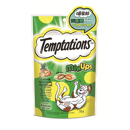 Temptations喵愛餡｜三重奏貓薄荷嫩雞起司75g 貓愛餡 貓餡餅