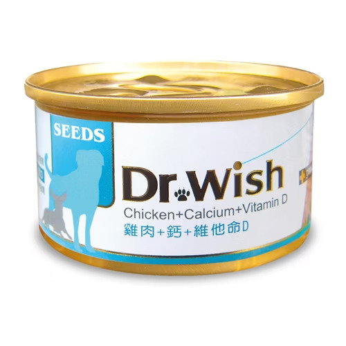 SEEDS｜Dr.Wish愛犬調整配方營養食(雞肉+鈣+維他命D)泥狀 85g(狗副食罐)