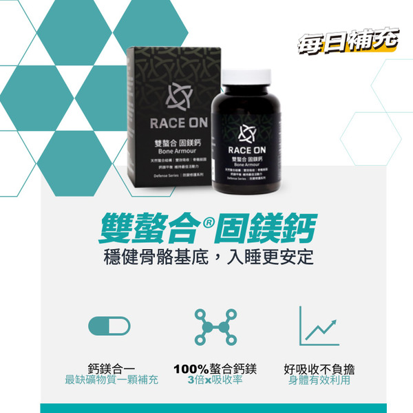 RACE ON 雙螯合固鎂鈣 (60顆/盒)