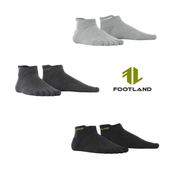 FOOTLAND RR 足弓保護短筒五趾慢跑襪-CP (多色可選)