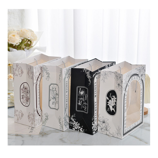 【531禮物網】超大手提禮物袋 花束手提袋 高質感手提袋 開窗禮品袋 禮物袋 禮袋 結婚伴手禮袋 糖果盒 紙袋 提袋