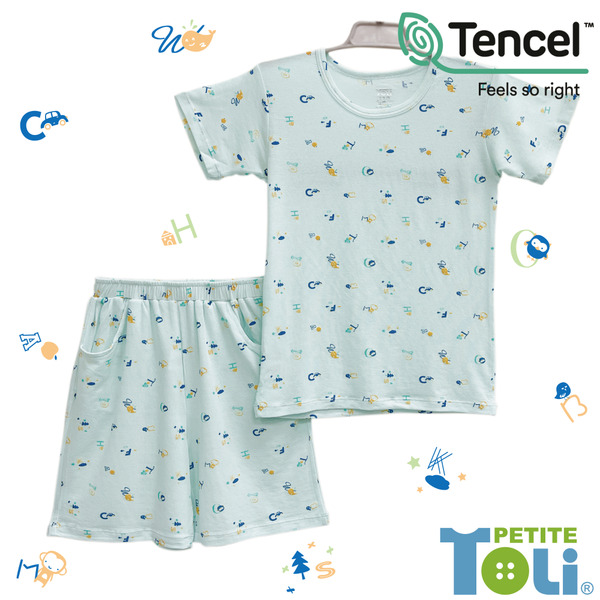 台灣男童萊賽爾短袖套裝