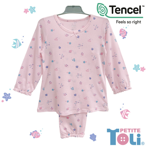 台灣女童萊賽爾長袖套裝