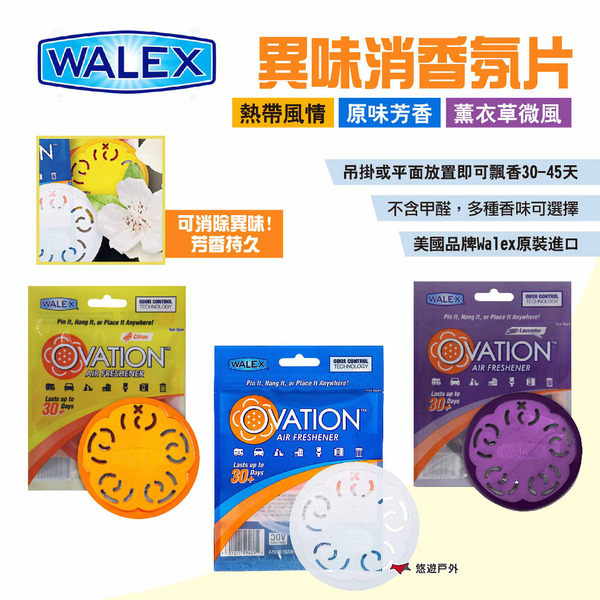 【Walex】車內異味消除香氛 室內除臭香氛片 車用香片 衣櫥芳香 室內芳香 露營 悠遊戶外