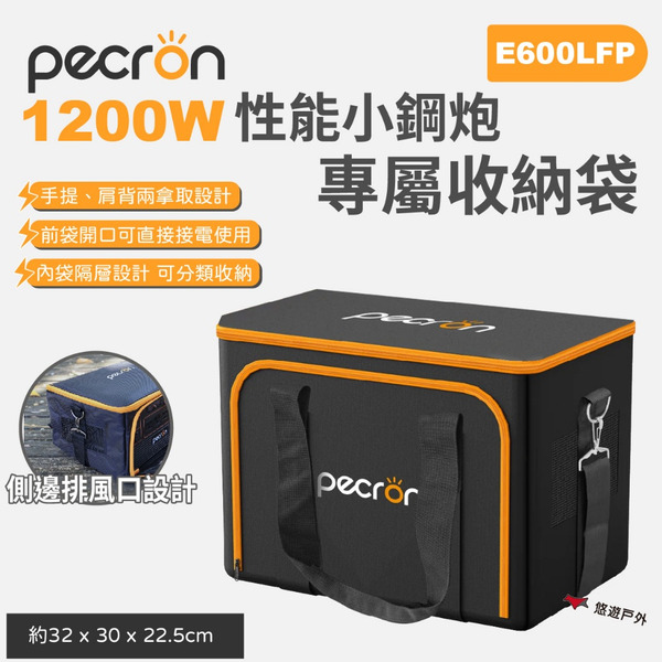 【PECRON】1200W 性能小鋼炮專屬收納包 提包 收納袋 電源袋 夾層包 登山 露營 悠遊戶外