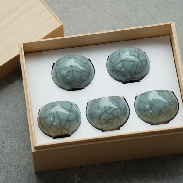 金達摩茶器具禮盒｜哥窯茶杯組