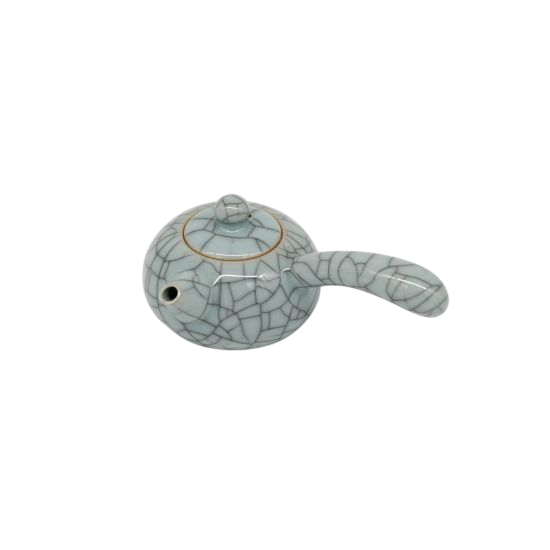 金達摩茶器具禮盒｜哥窯側把茶壺