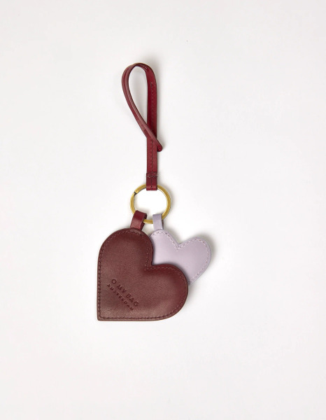 (會員搶先訂)荷蘭O MY BAG - Hearts Bag Charm 心形吊飾 - Ruby and Lavender