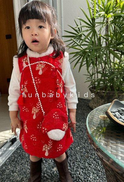 珍珠蘑菇旗袍裙(版型正常)