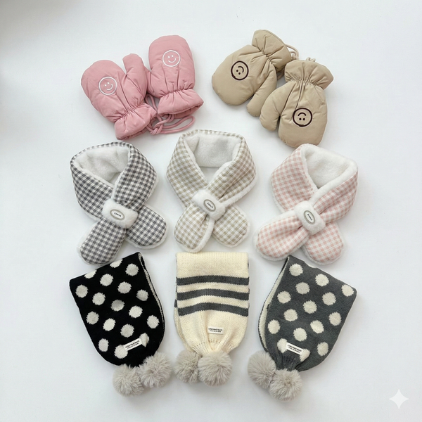 秋冬保暖圍巾手套