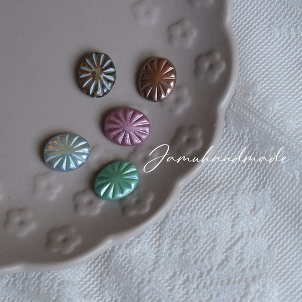 捷克珠 ౨ৎ korokoro 奇異果籽 扁橢圓型珠 14*12mm