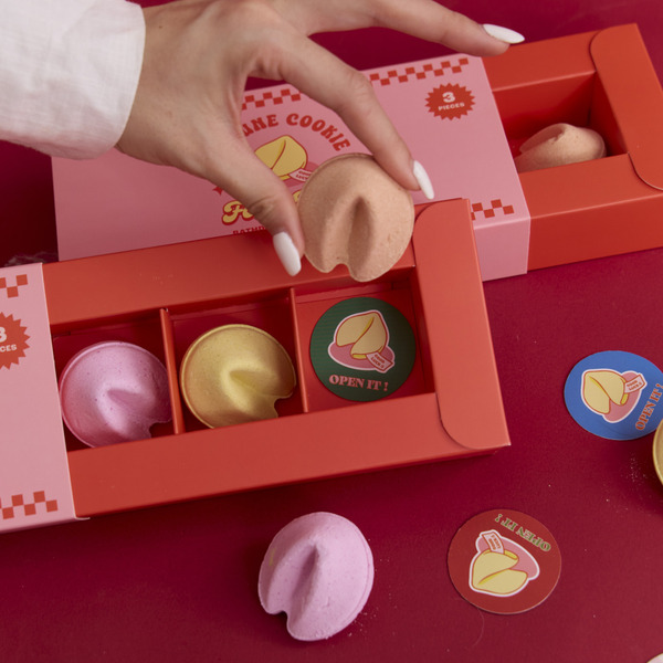 幸運餅乾泡腳球3入組＋聖誕木漿棉