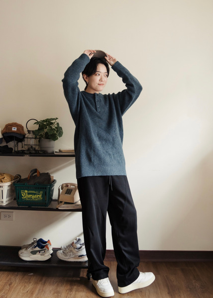 雜色調寬版亨利毛衣 / 3色