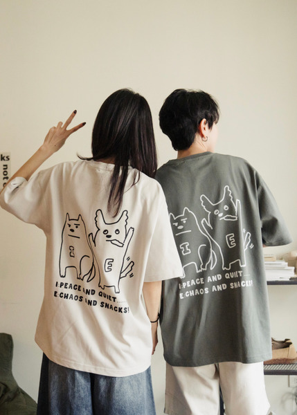 【ame soeur】狗狗MBTI。重磅粗織觸感短袖tee / 3色