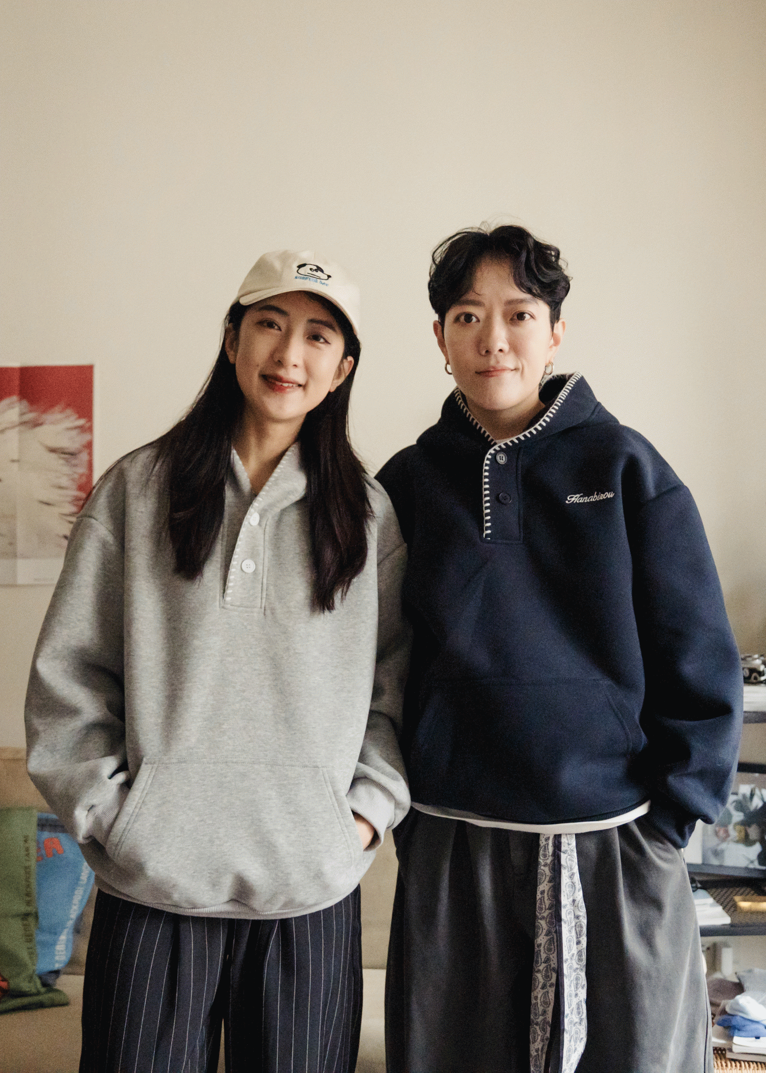 縫線設計連帽大學tee/ 2色